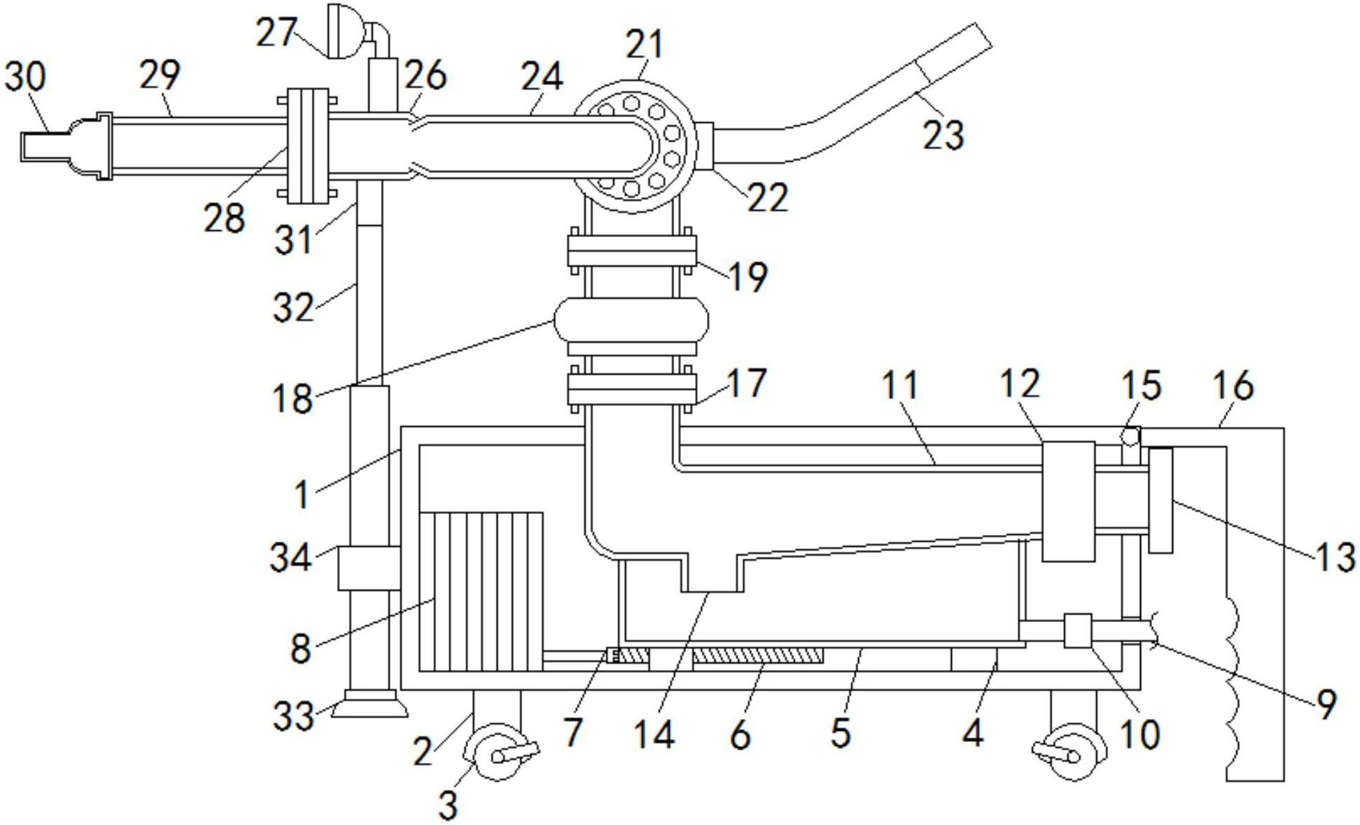 一种水能利用率高的消防水炮