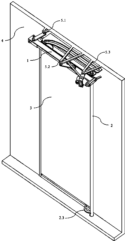 cn107989521a_一种用于客车的滑移斜插式单扇塞拉门机构有效