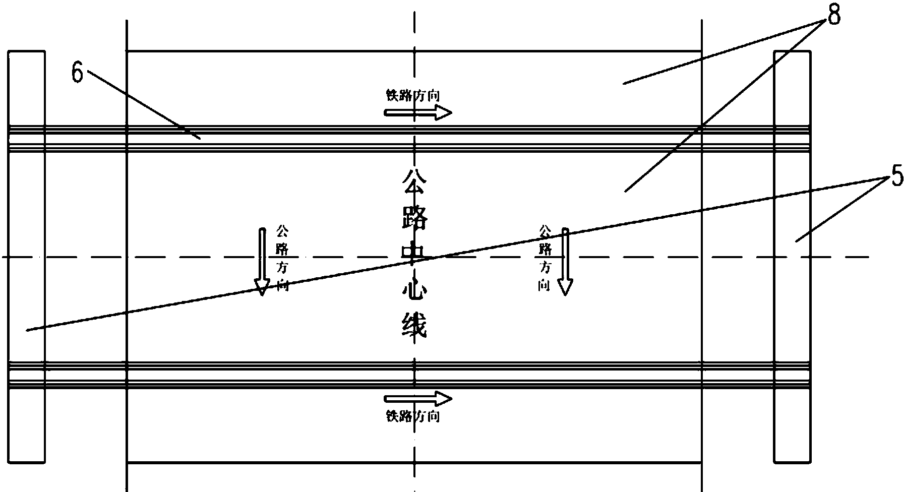 防水减振型沥青混凝土平交道口铺装结构及其施工方法