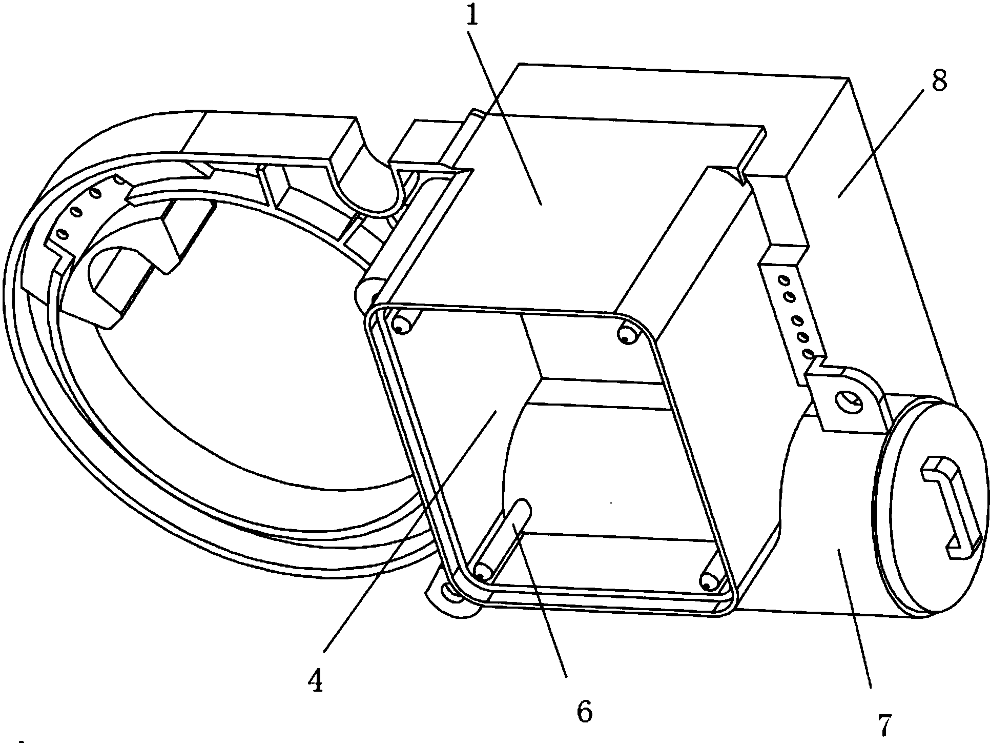 可拆卸快装水表的电机安装结构