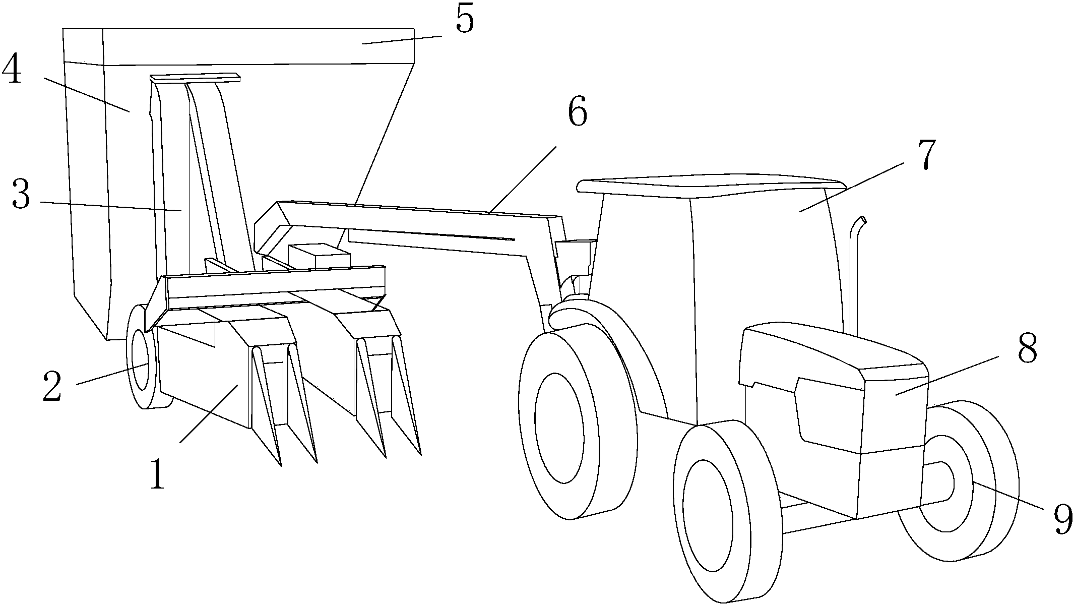 cn108093851a_一种新型的牵引式采棉机在审