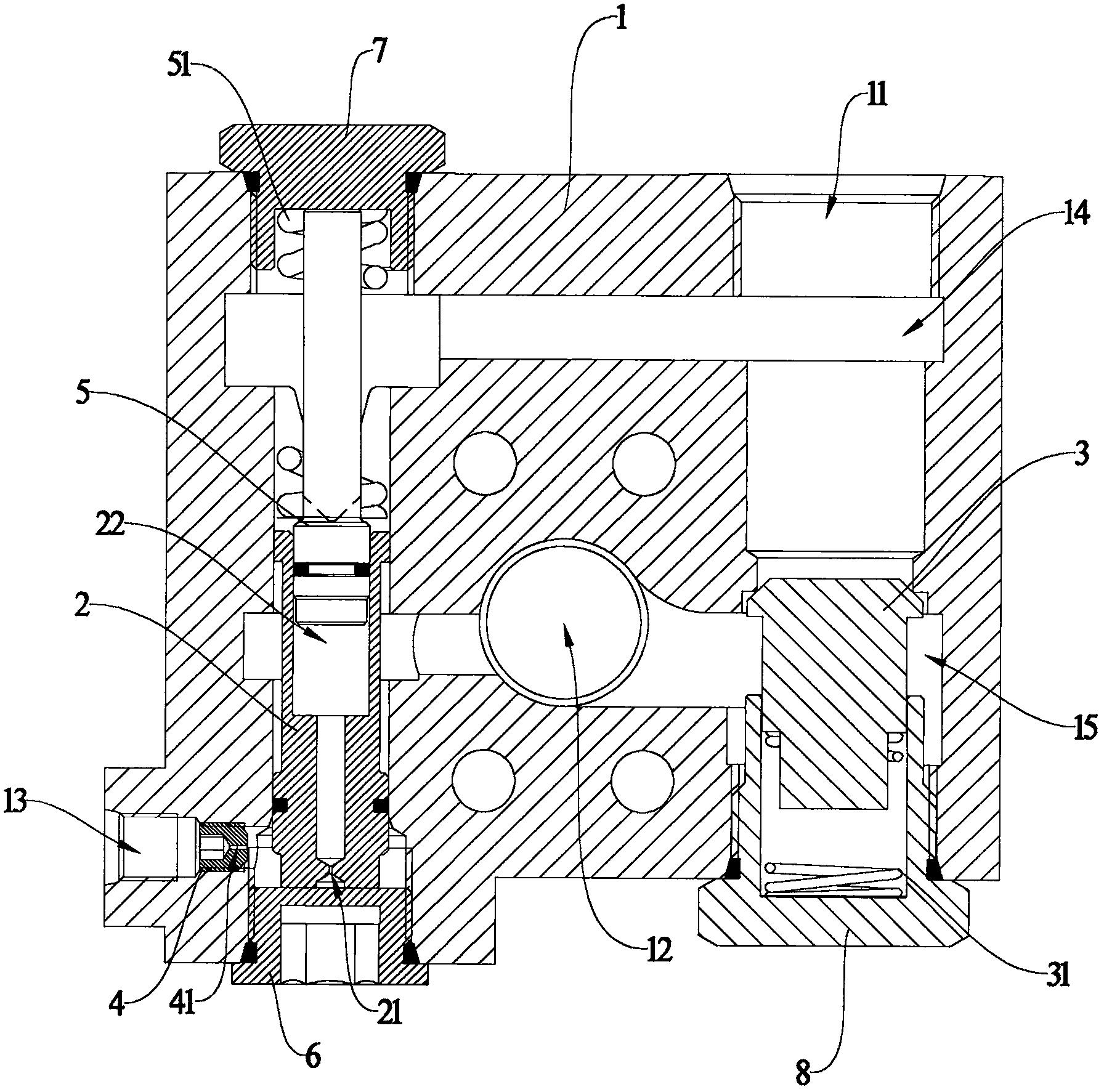 一种控制液压马达的简易式平衡阀