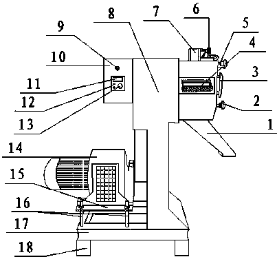本发明公开了一种高精度切粒机,其结构包括塑料胶粒出口,操作按钮