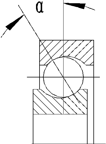 一种角接触球轴承原始接触角的测算方法