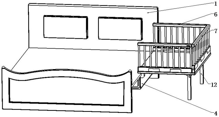 一种可伸缩子母床