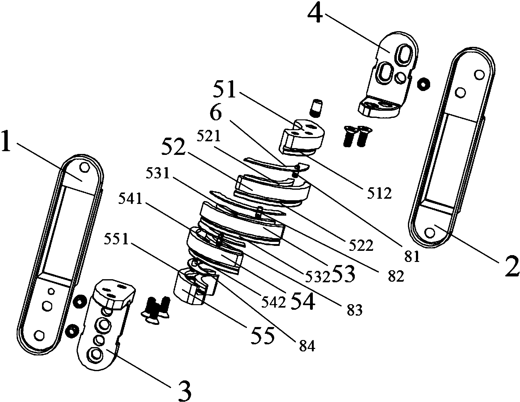 一种可调隐藏式静音合页