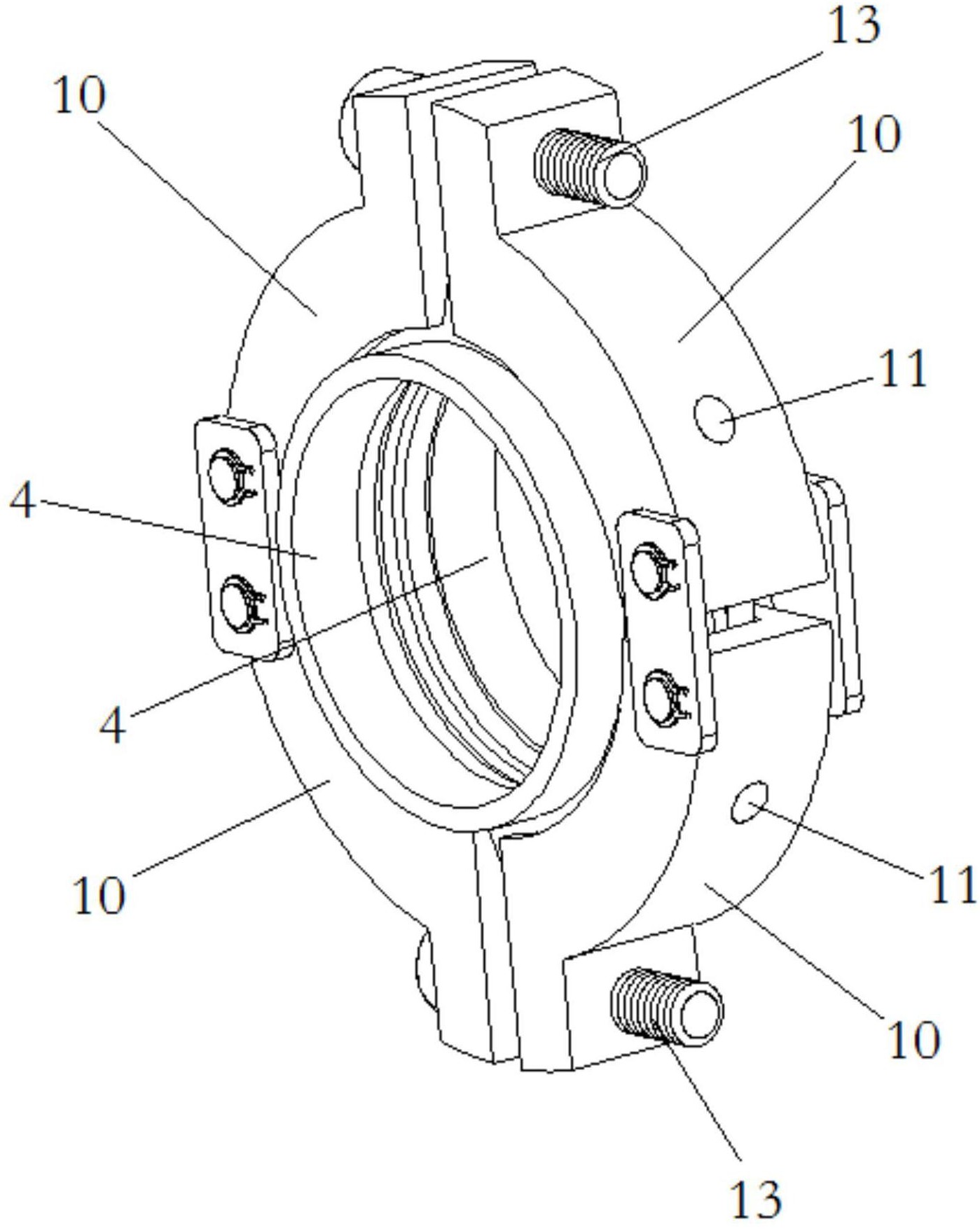 用于真空法兰对接的链式卡箍安装工具及其安装方法