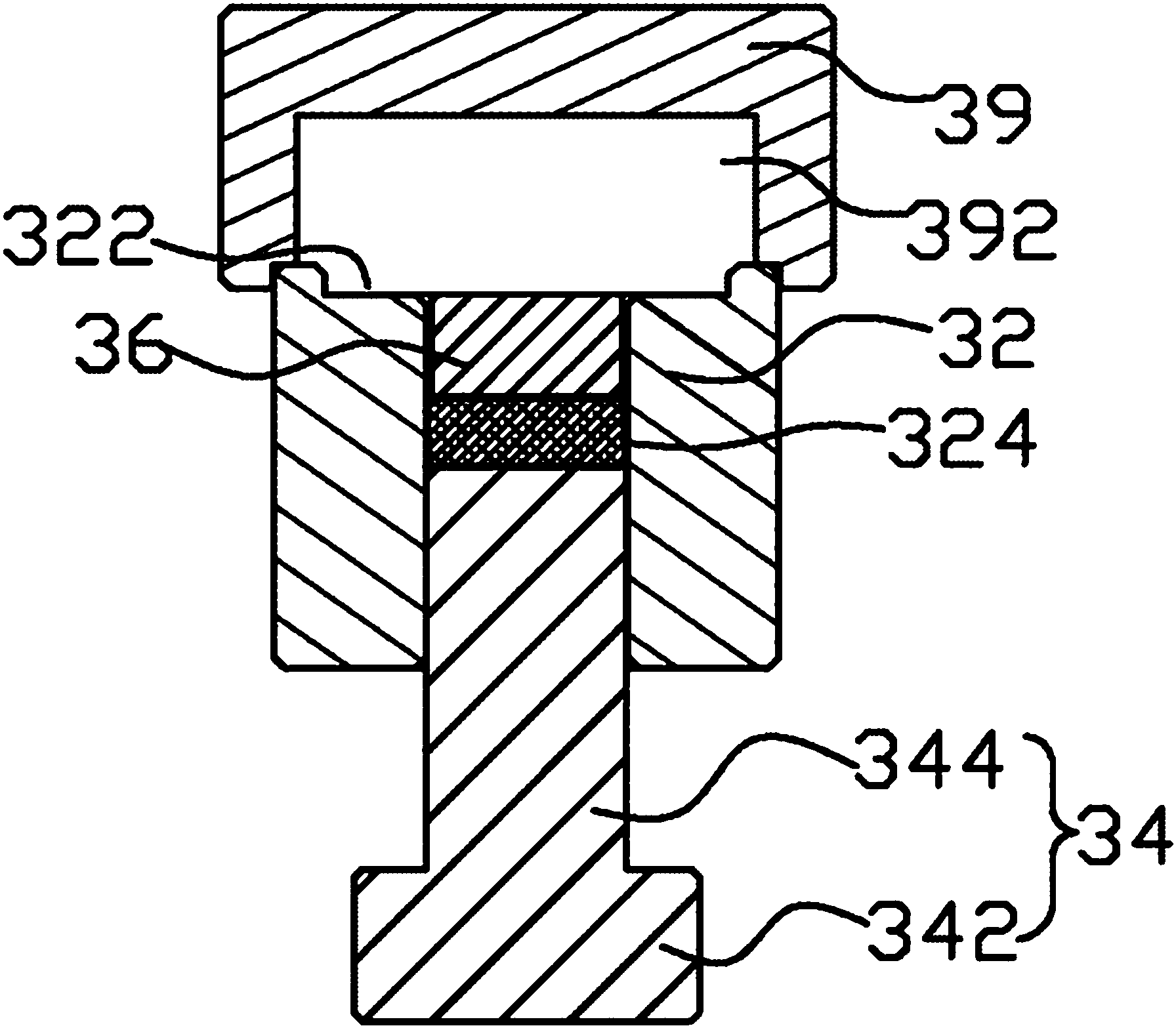 带有手柄的下压结构