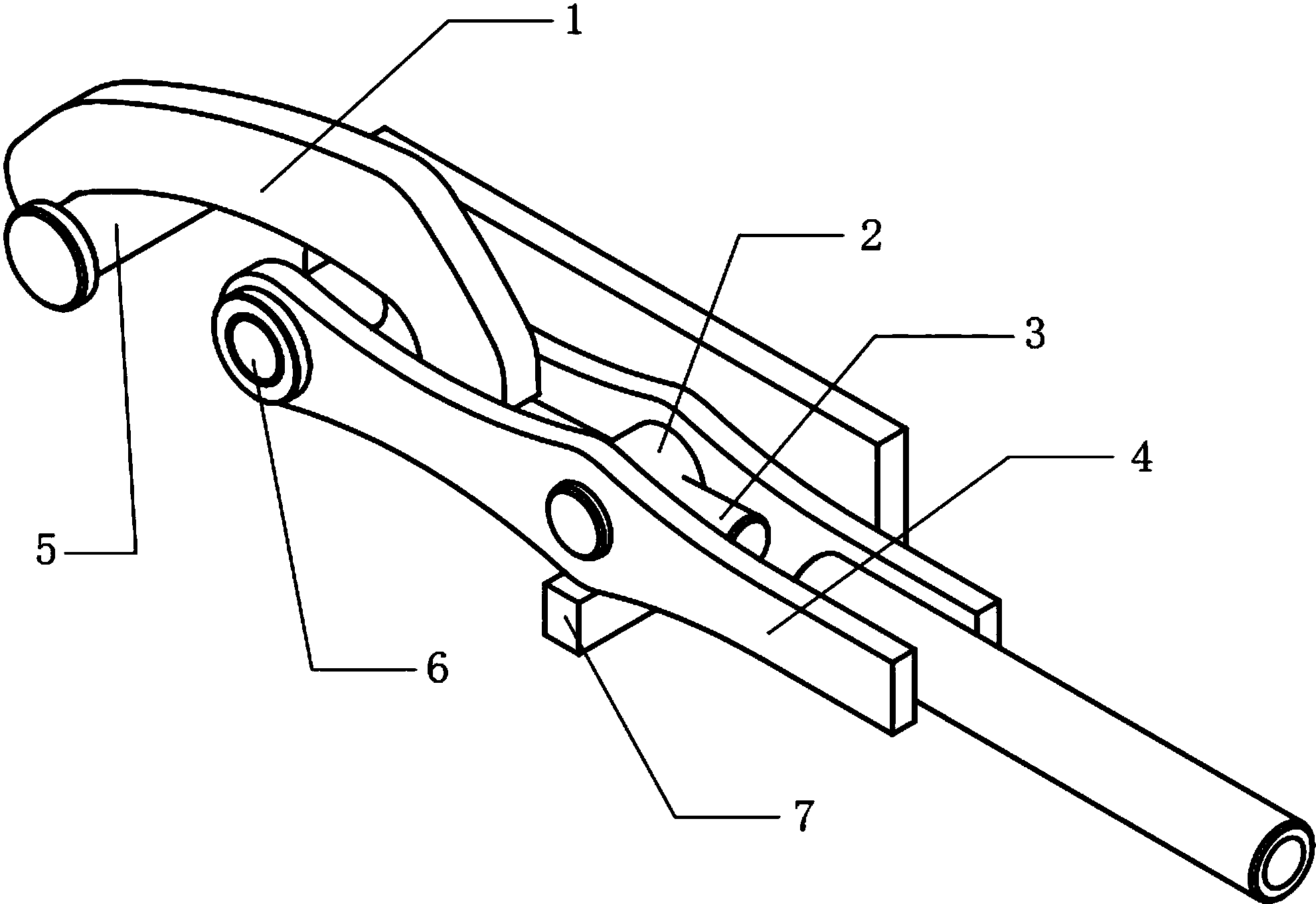 可卸式垃圾箱竖式门锁紧把手