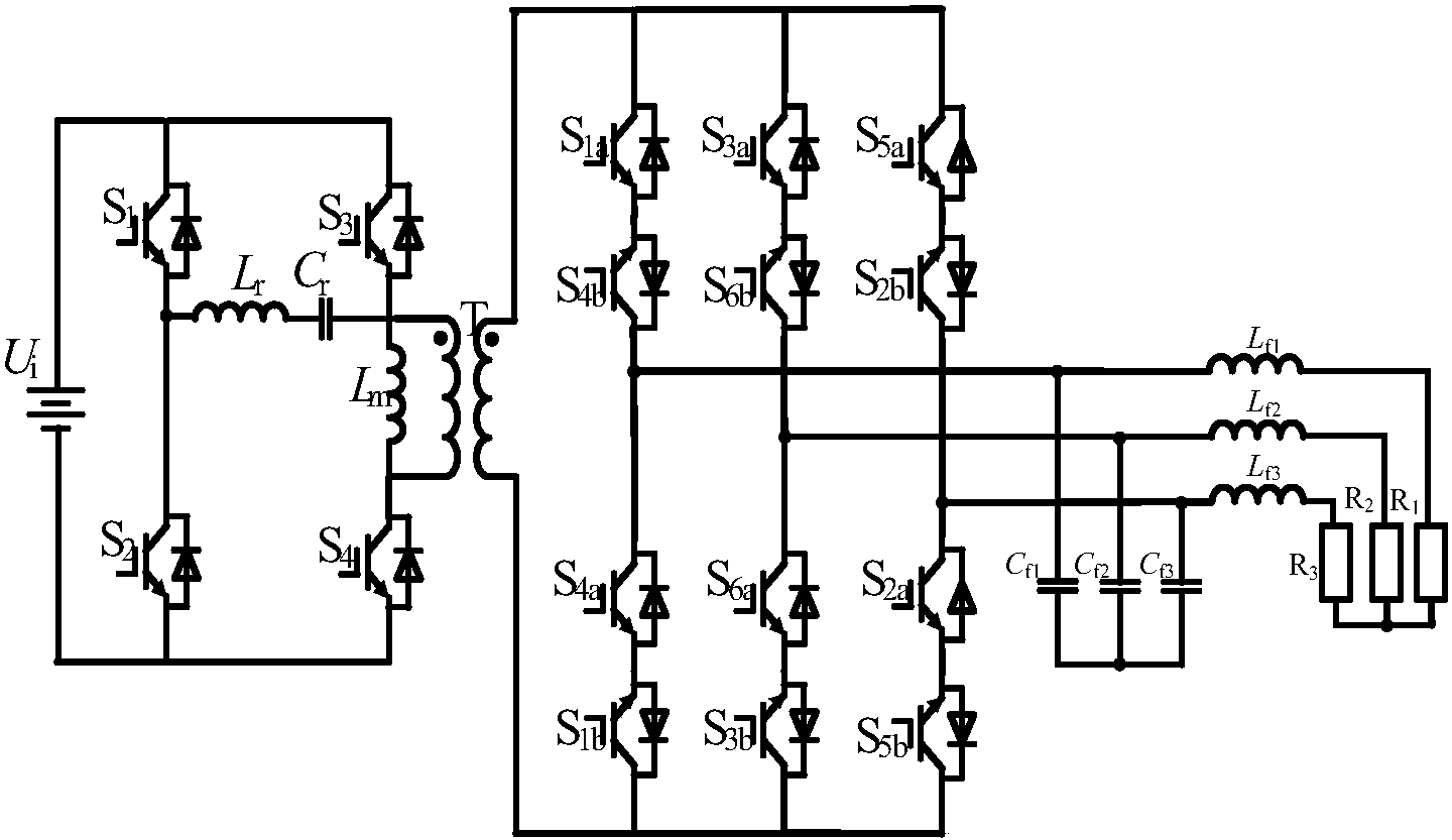cn108233746a_llc串聯諧振型三相高頻鏈矩陣式逆變器拓撲及控制方法在