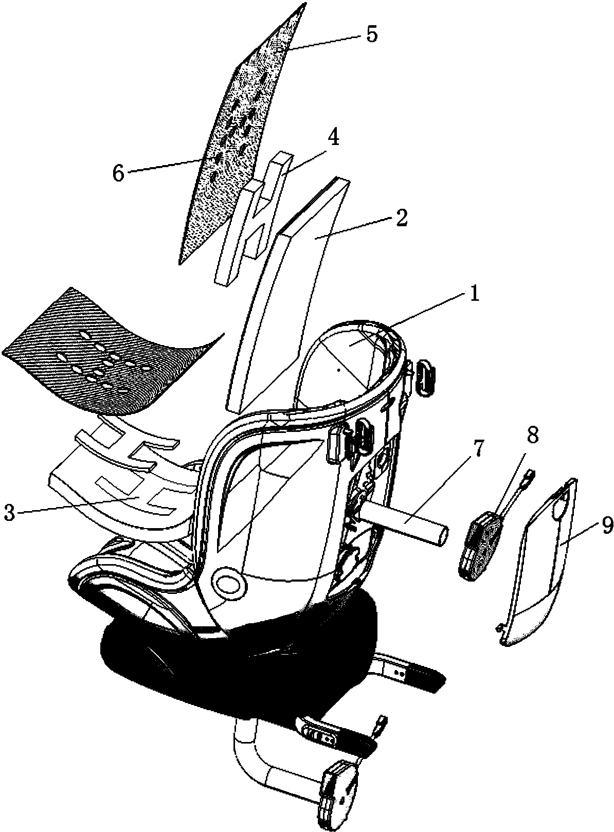 cn108248462a_开槽式通风系统的儿童安全座椅在审