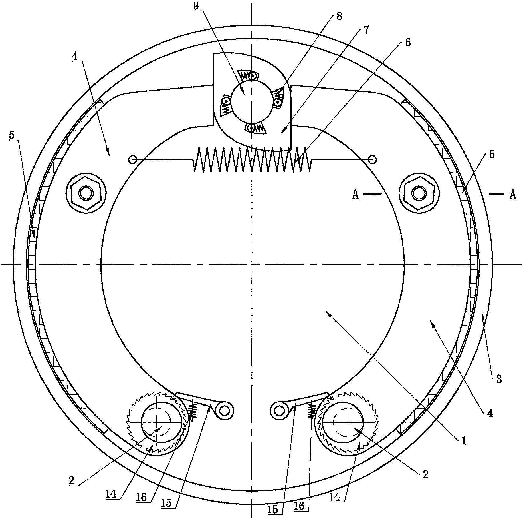 一种间隙自调型鼓式制动器