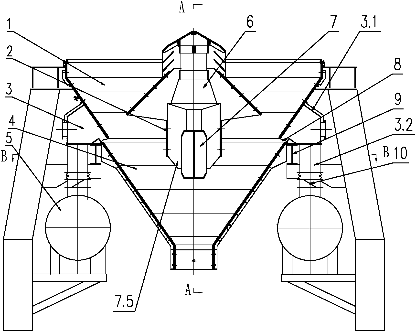 一种干熄炉多风道供气装置
