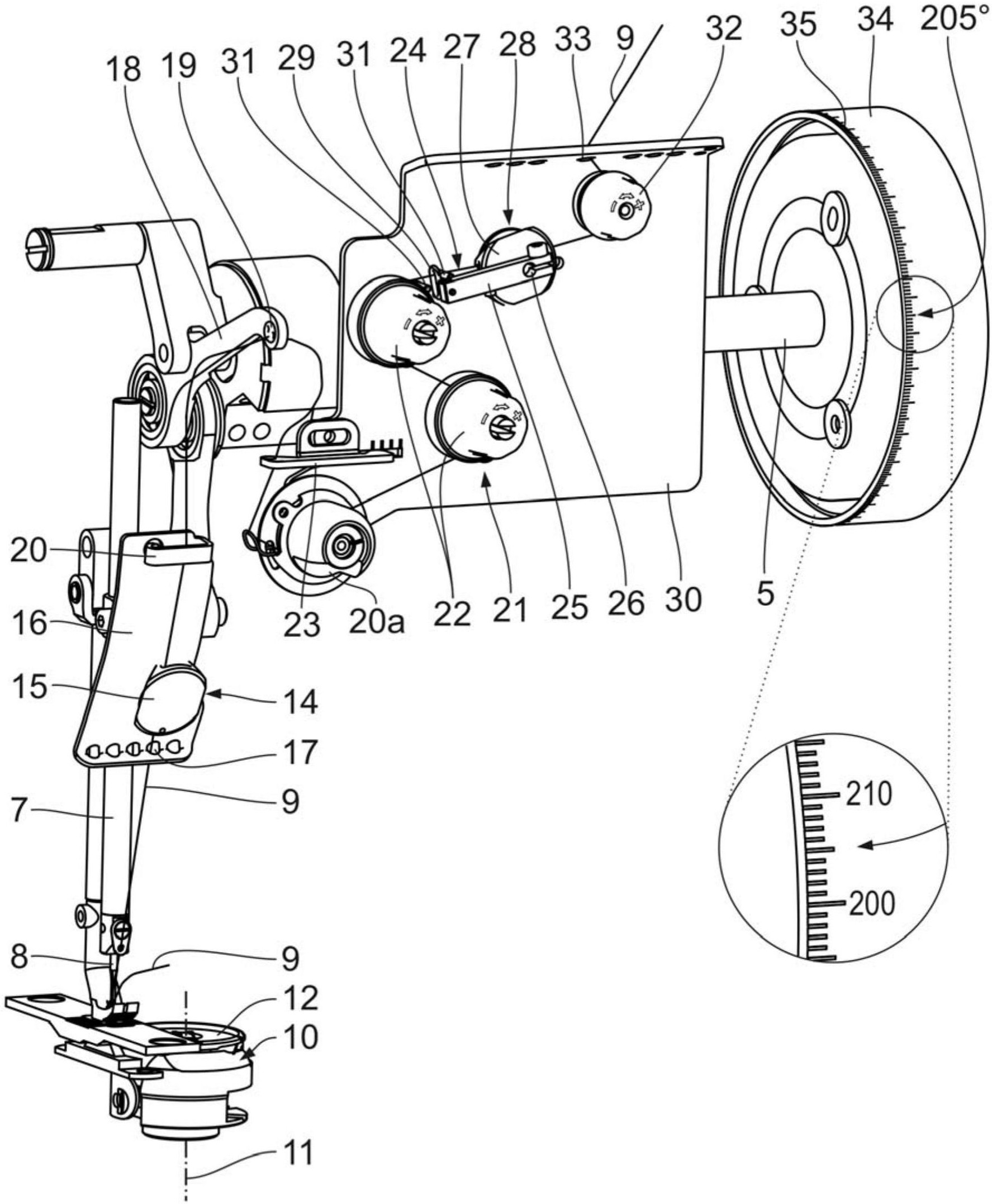 制造线缝开头面线的方法和配置成实施这种方法的缝纫机