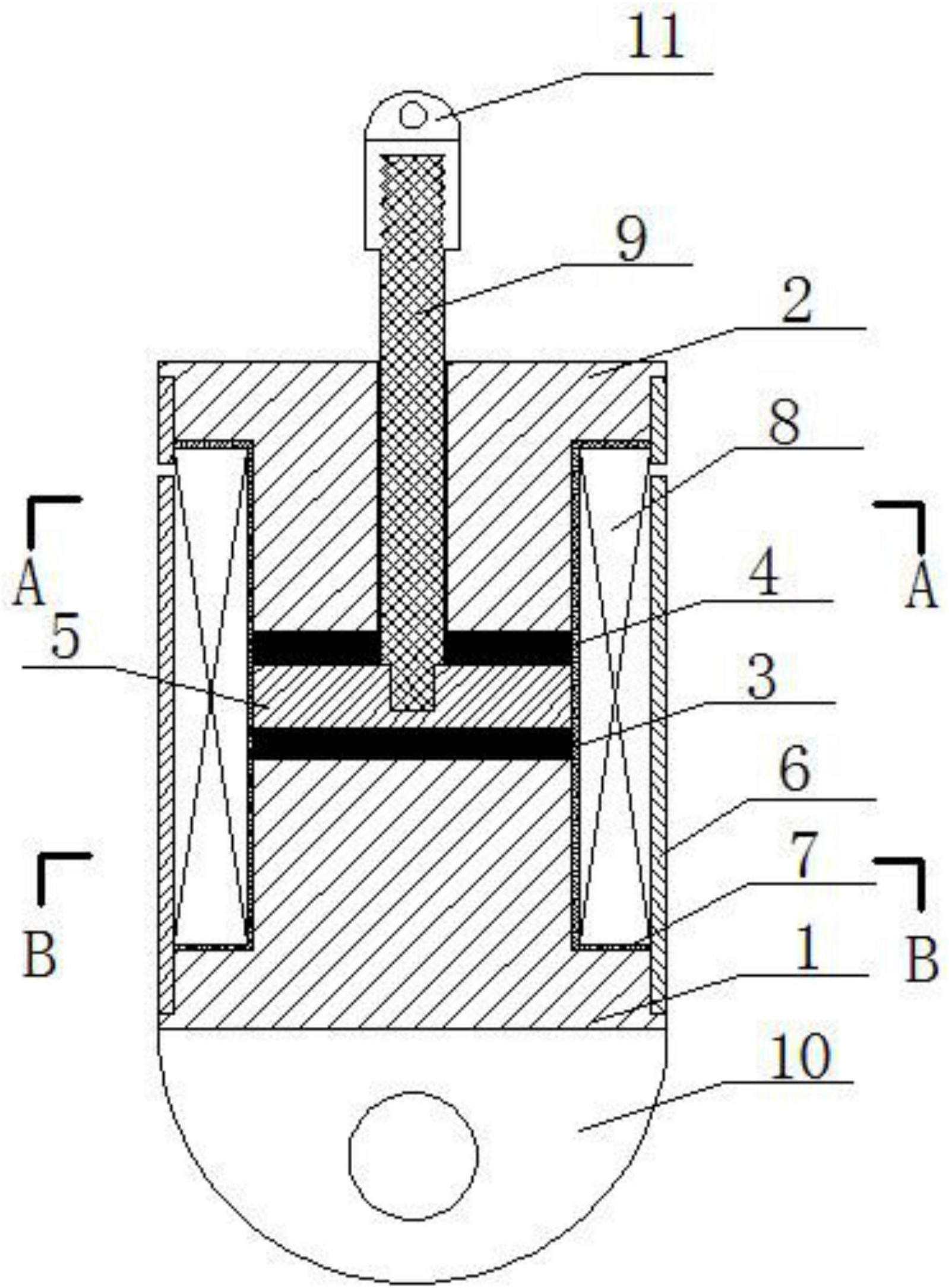 一种挤压式磁流变弹性体阻尼器