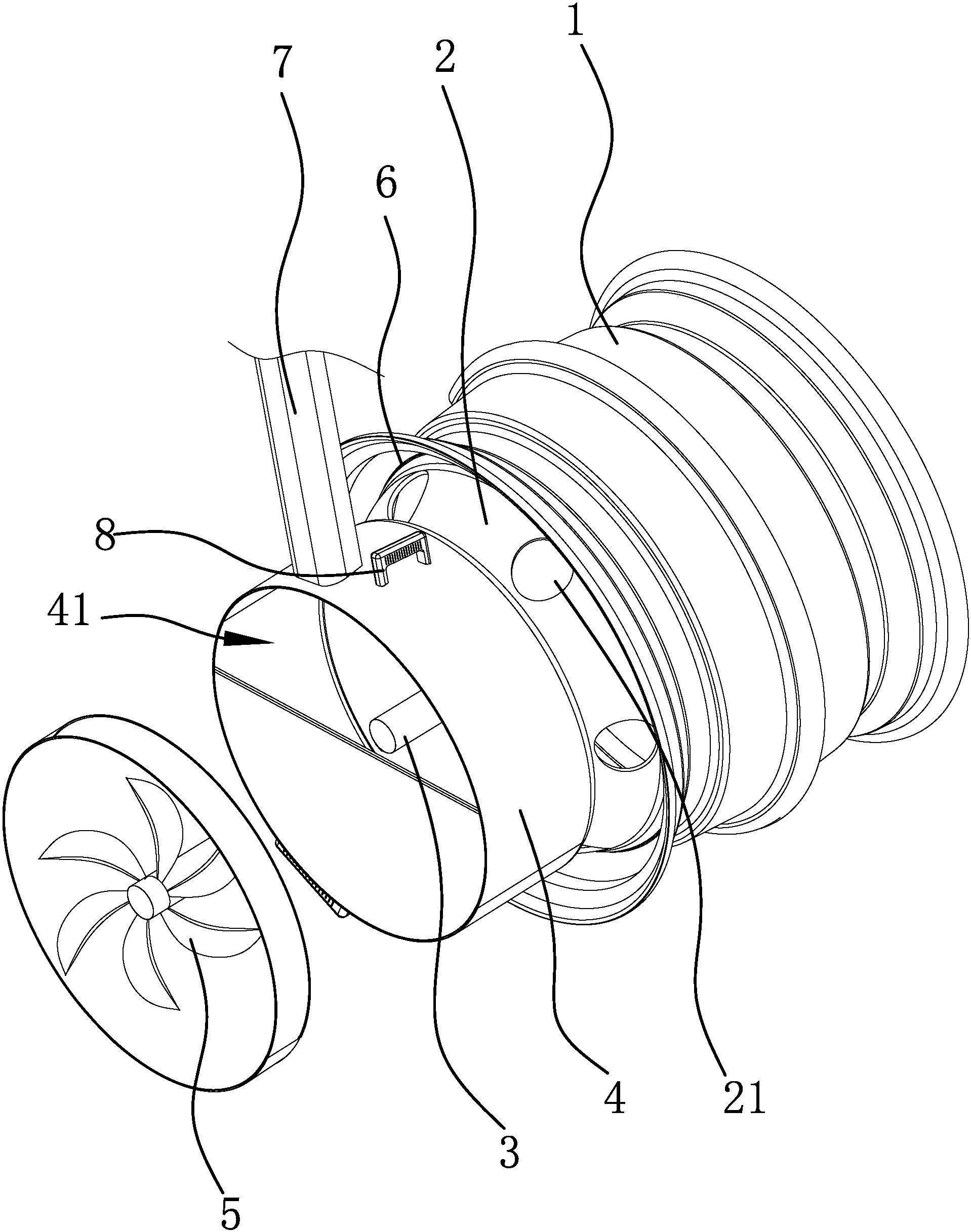 cn108382128a_一种卡车的轮毂结构有效