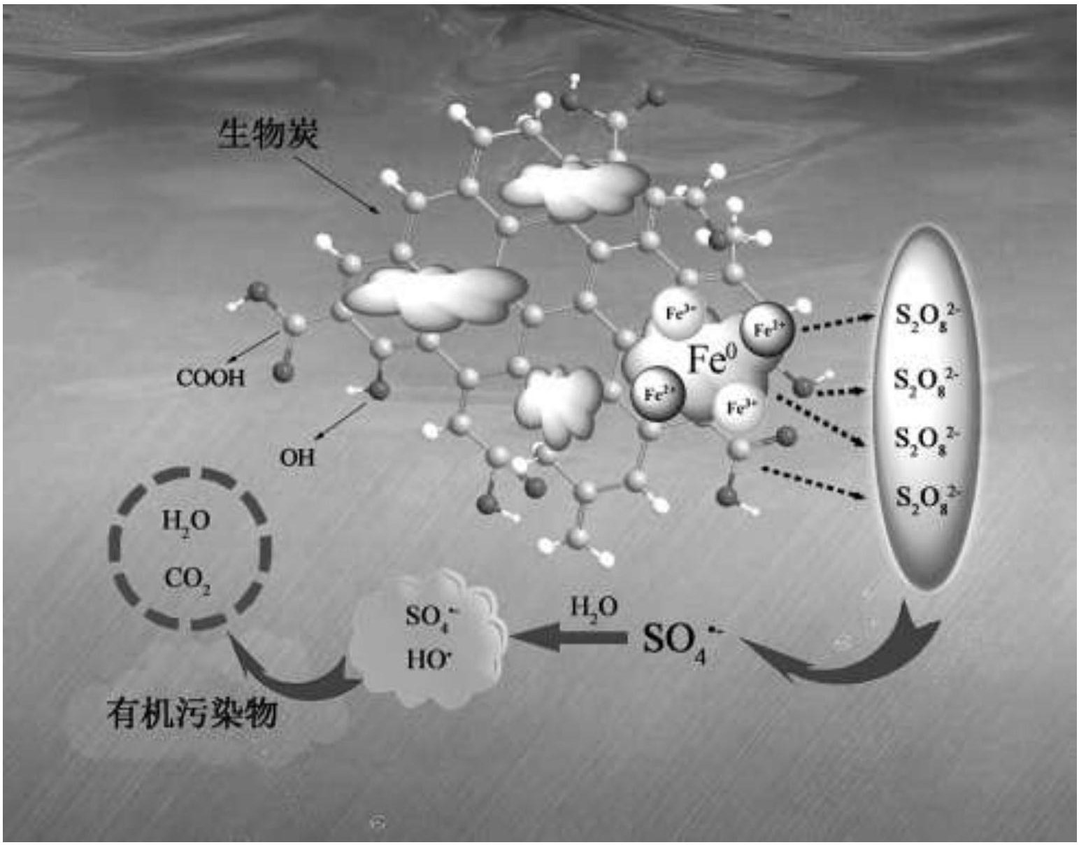 生物炭負載納米零價鐵活化過硫酸鈉體系及其製備和應用