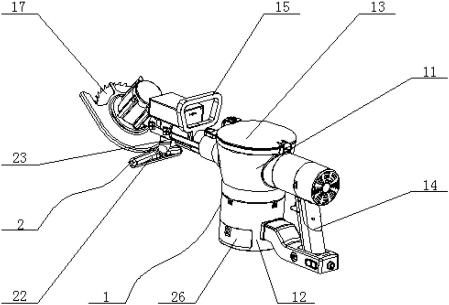 本发明公开了一种便携式半自动化查螺机,包括机体组件和吸螺组件,所述
