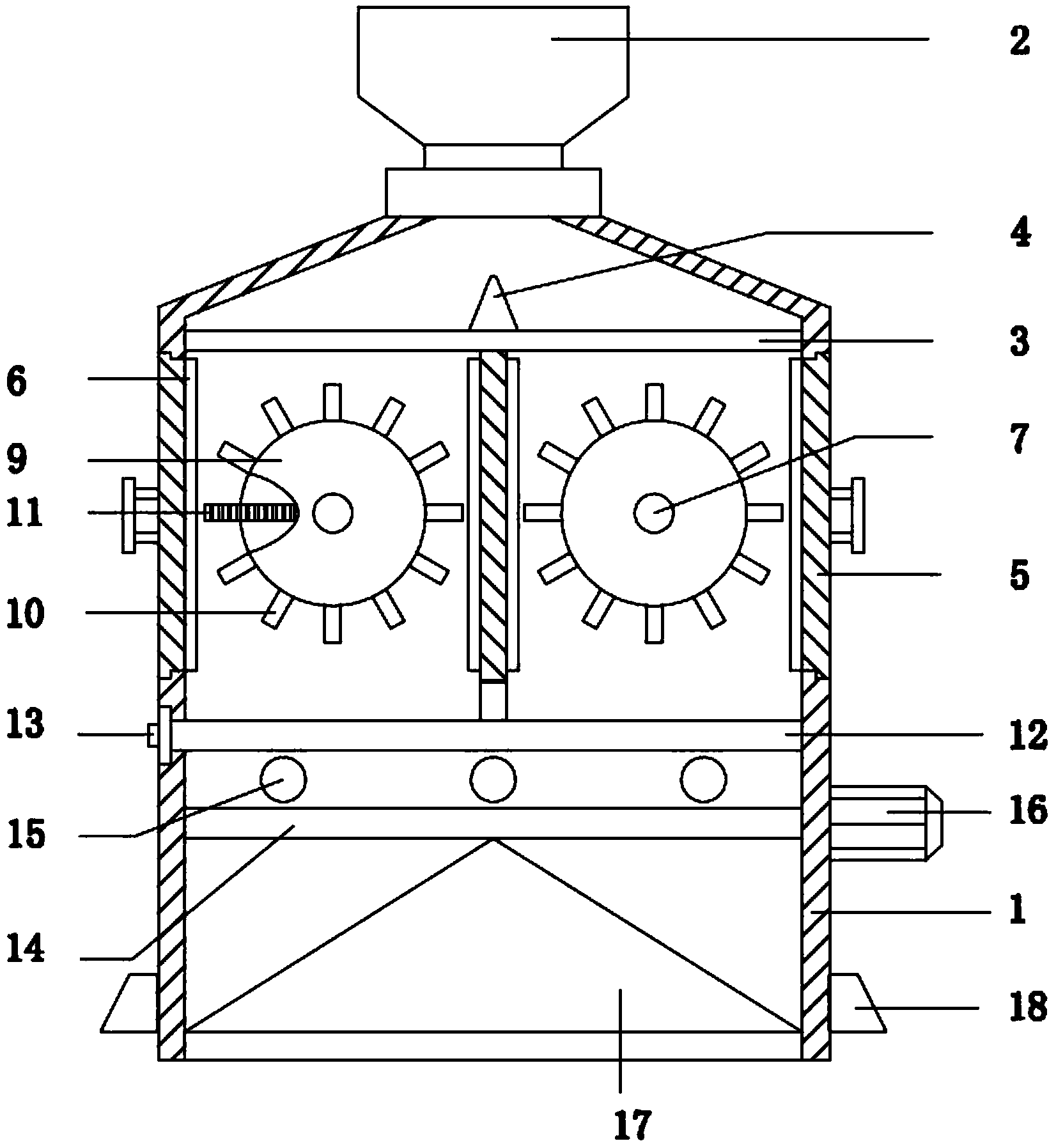 一种设有预处理面粉加工用的除杂装置