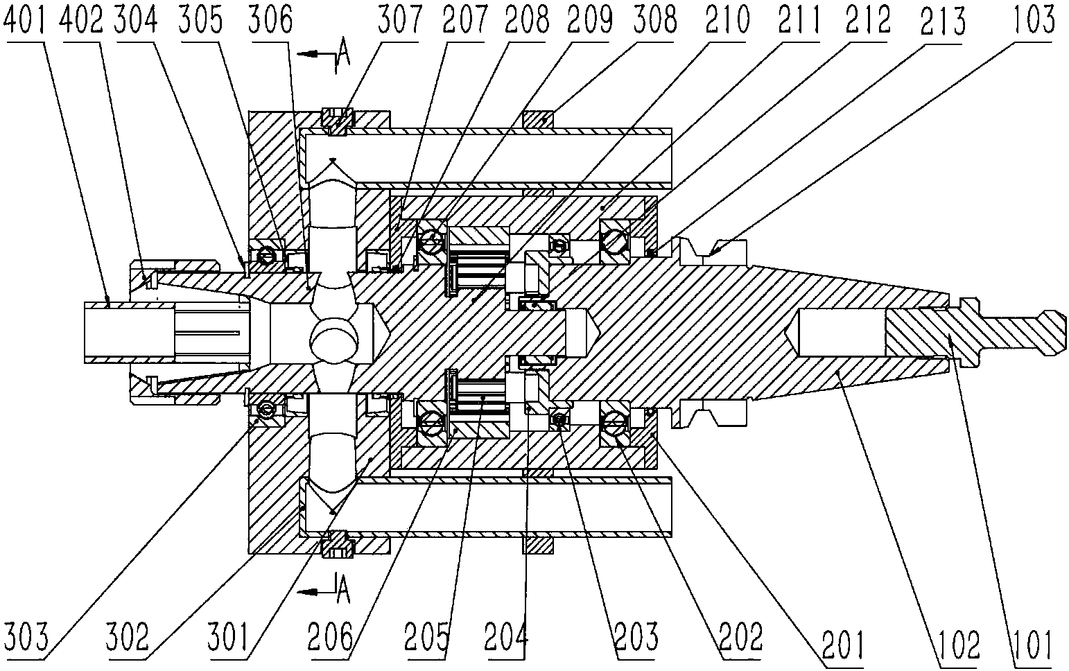 cn108500409a_一種用於電弧放電銑削加工的標準內衝液增速刀柄有效