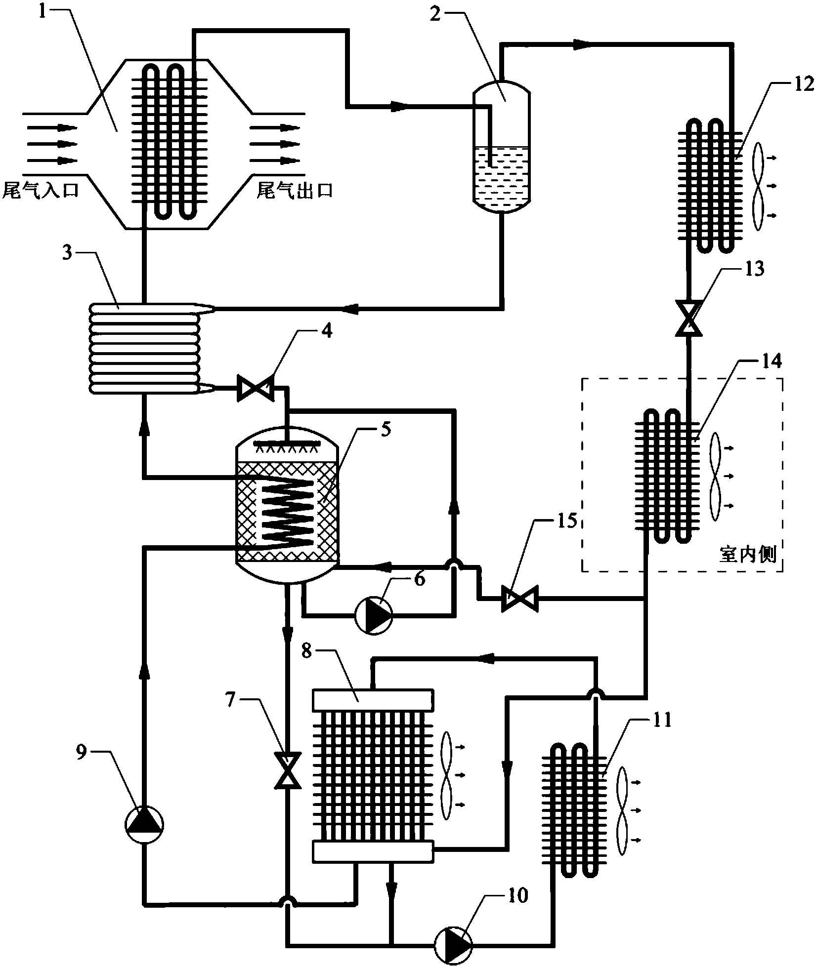 cn108621749a_一种基于尾气驱动的车载吸收式空调系统在审