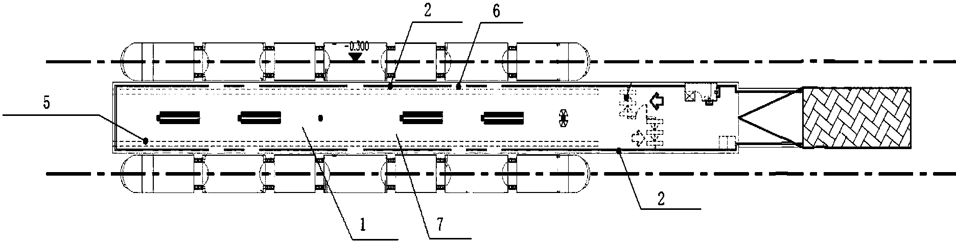 cn108625301a_一种包含伸缩栏杆的智轨站台结构在审