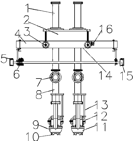 一种多头移动式卸车鹤管的操作方法