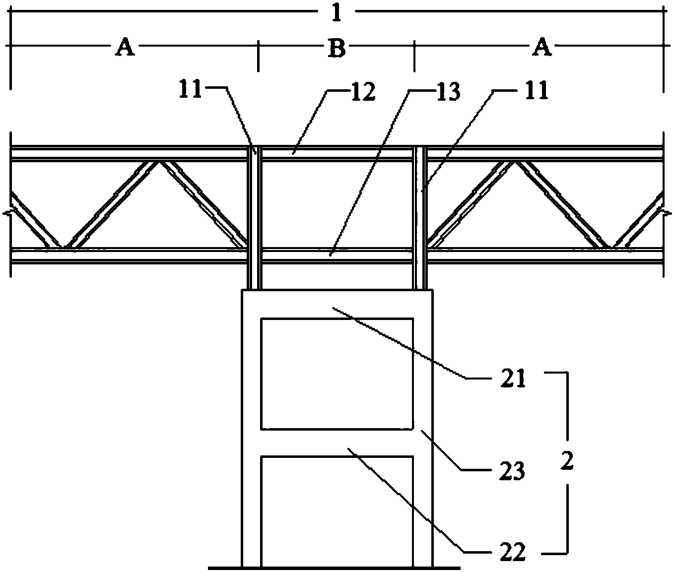 本发明公开了一种输煤栈桥,属于钢结构与混凝土技术领域.
