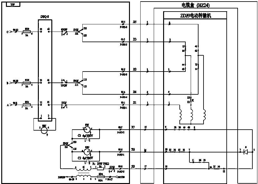 zdj9五线制电路图图片