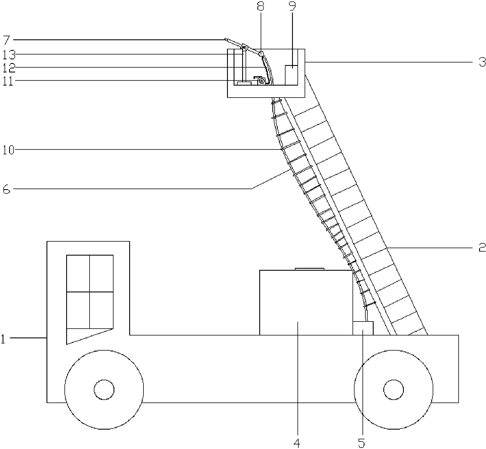 一种带有微气泡功能的云梯车