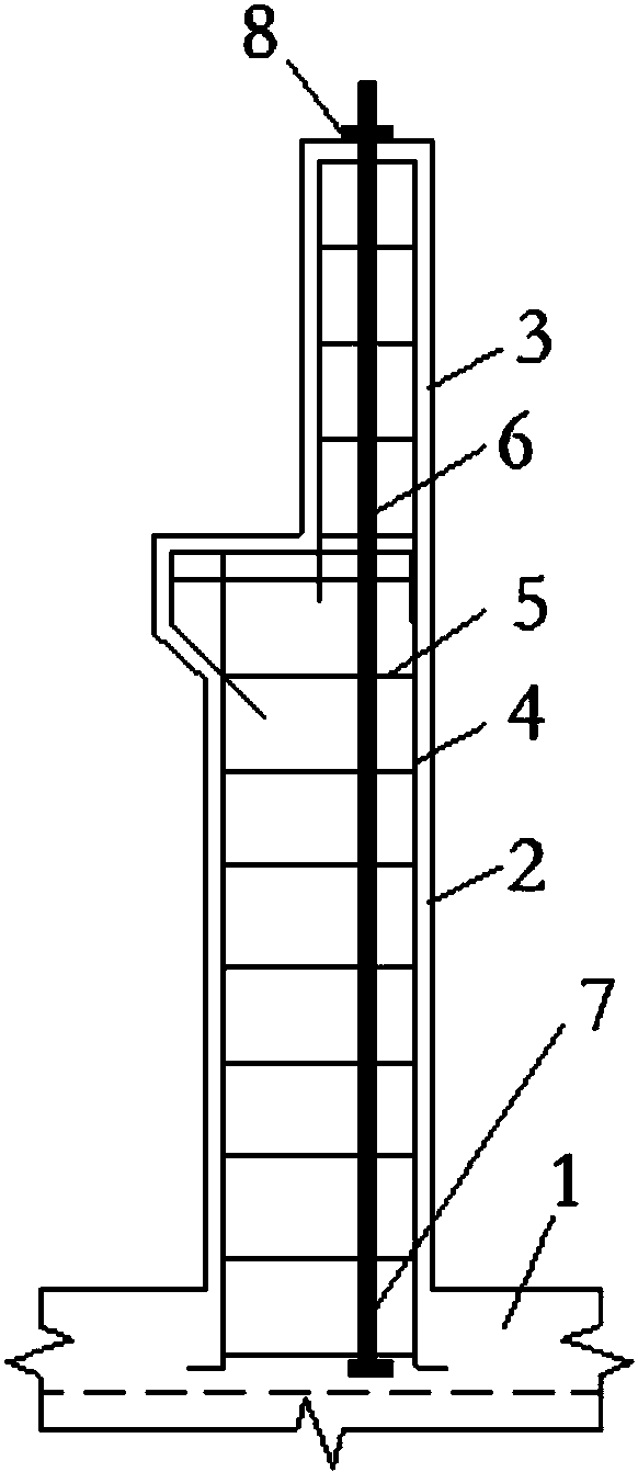 一种预应力混凝土排架柱及施工方法