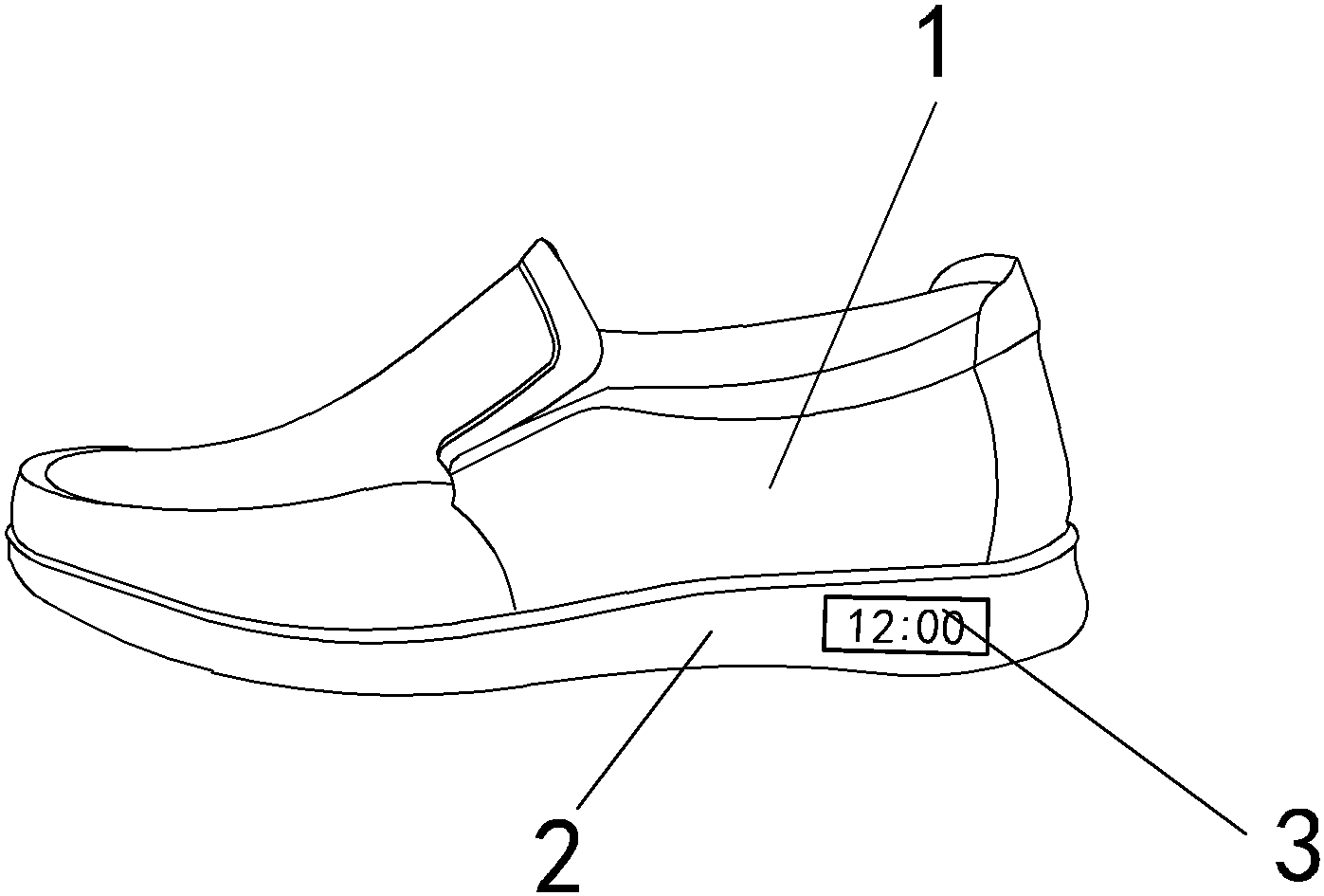 cn108685250a_可顯示時間的皮鞋在審