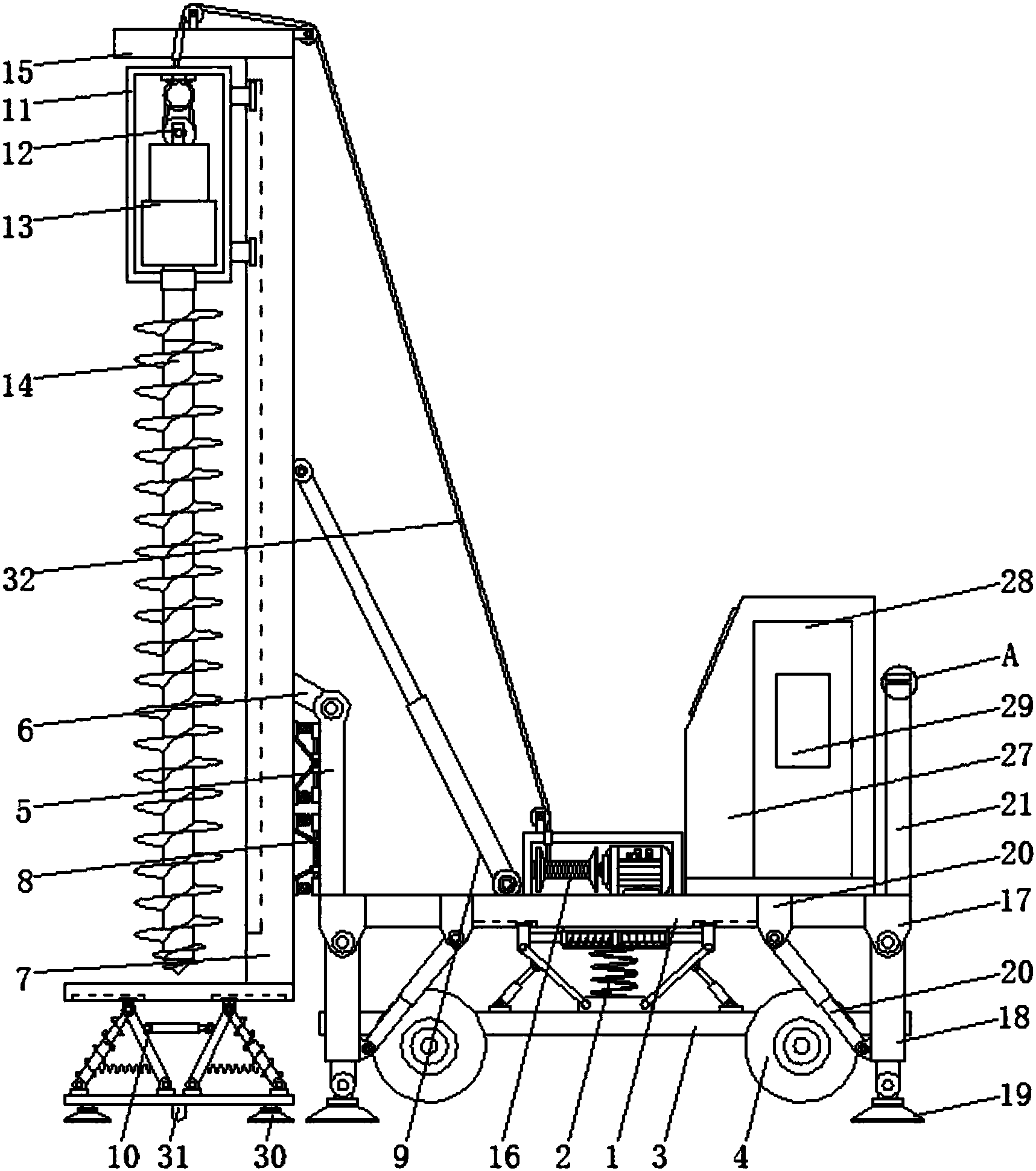 柴油锤打桩机结构图图片