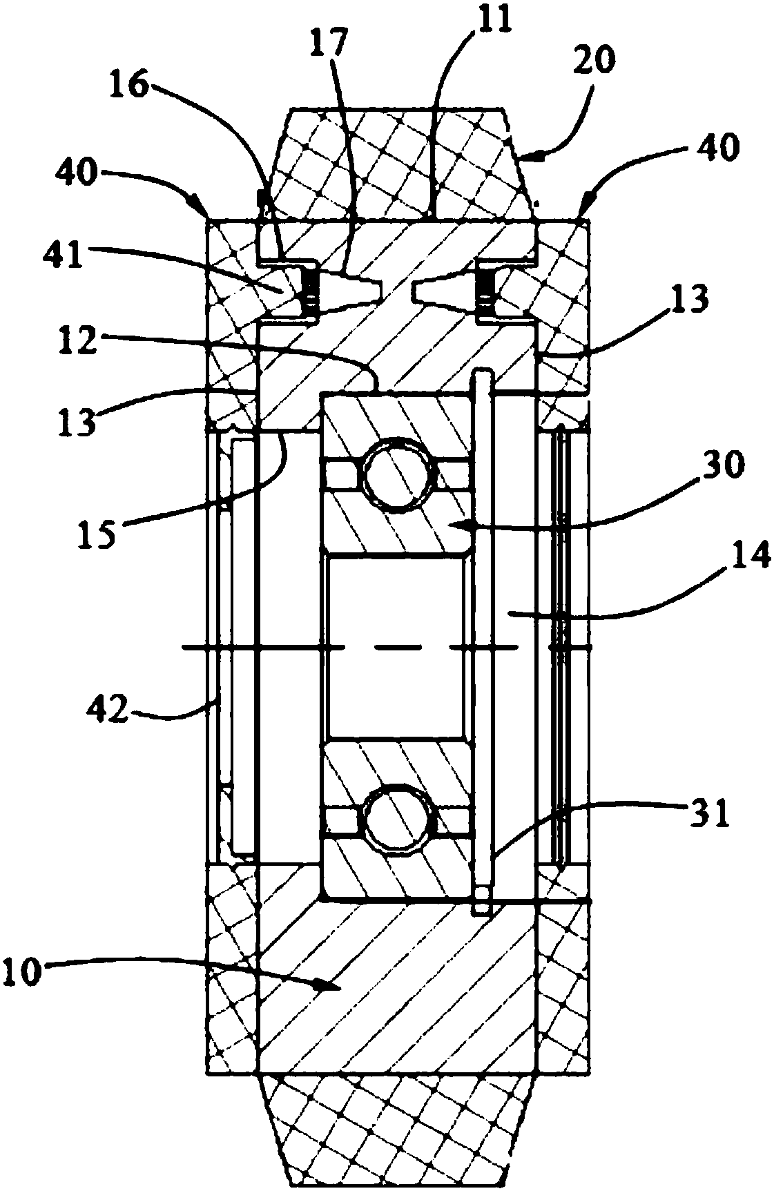 cn108715388a_一种无噪音的电梯滚轮组件在审