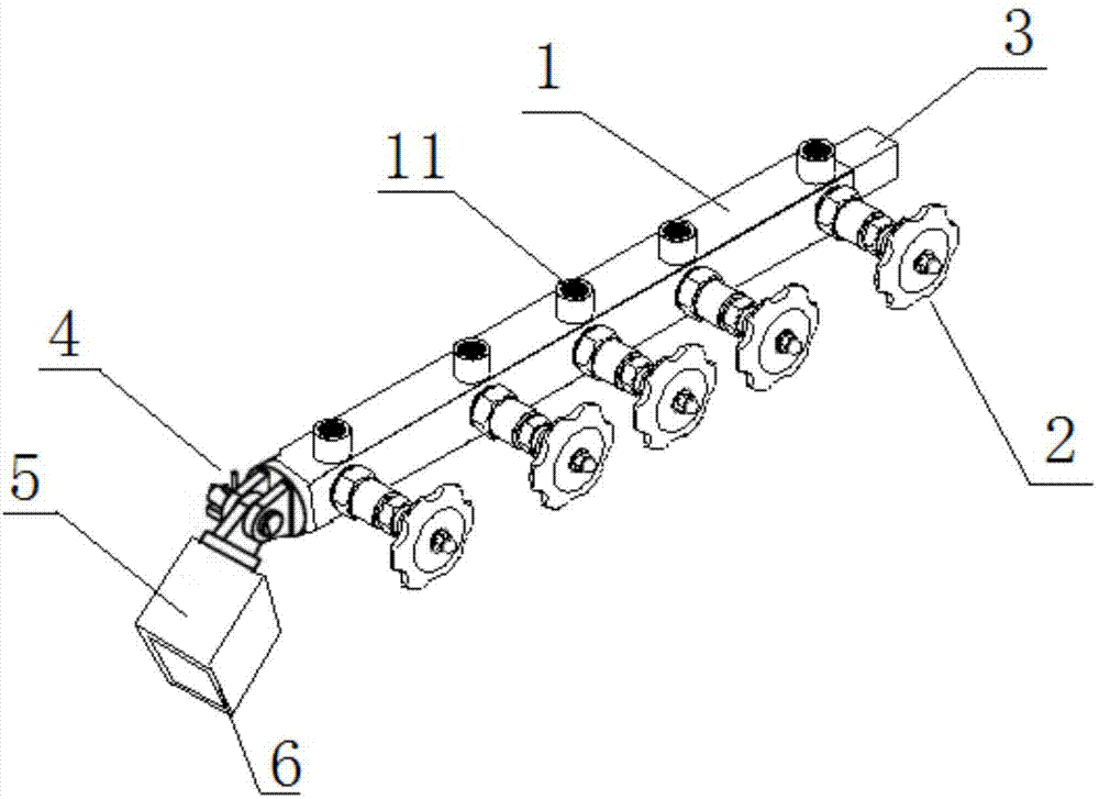 一种联排式集成表阀组件及其使用方法