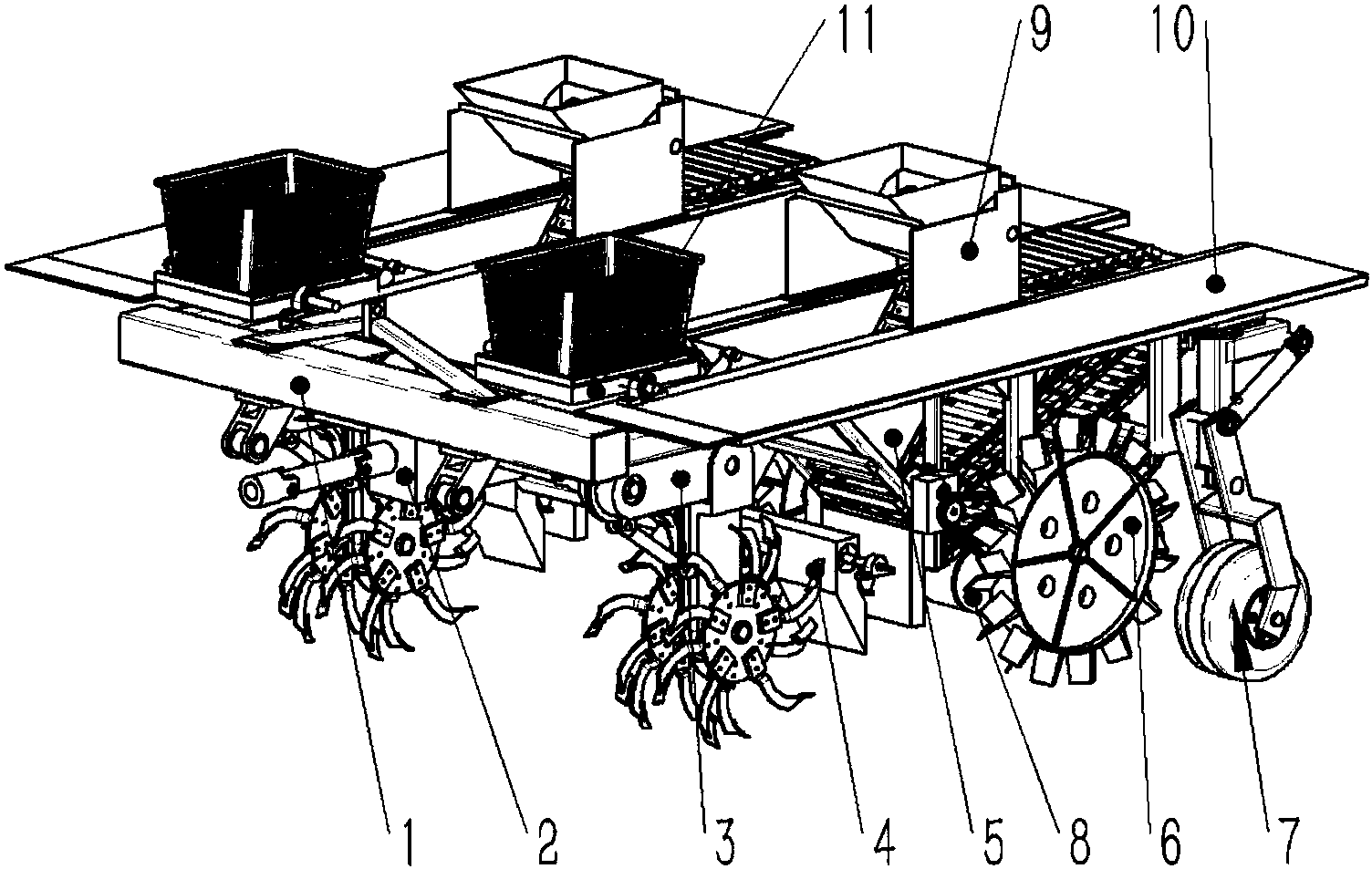 cn108781670a_一种预切种式开式双行横向智能甘蔗种植机在审