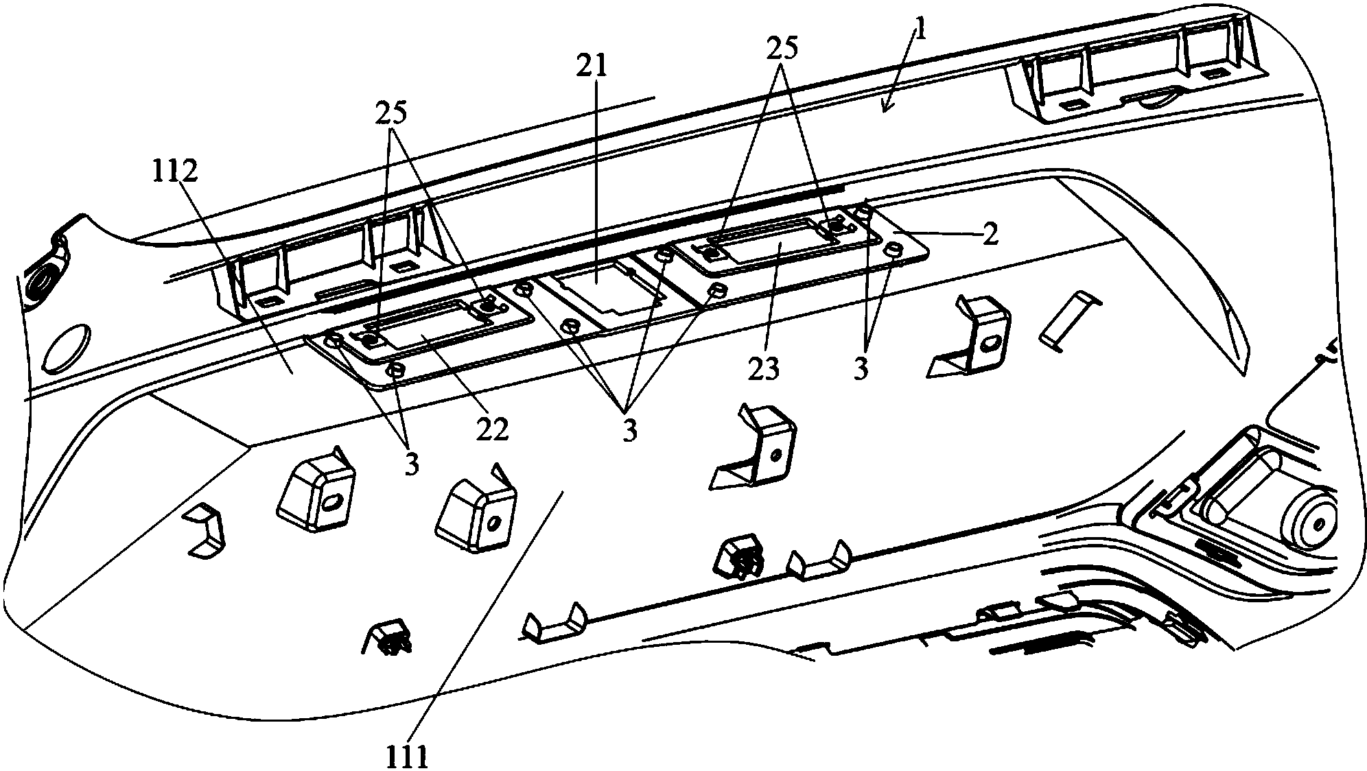 cn108791046a_电动汽车后牌照灯安装结构及其使用方法在审