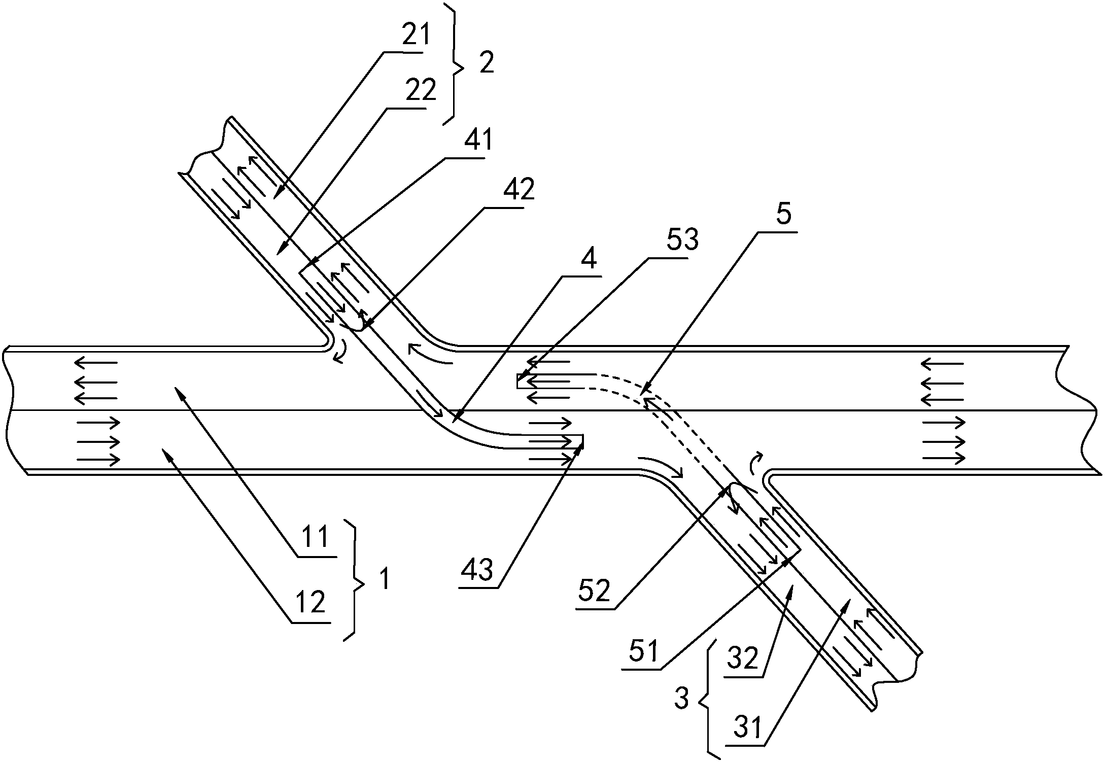 一种错位十字交叉口立交结构