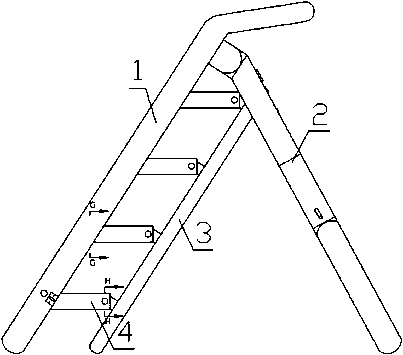 一种新式的农业用可调高多功能梯子