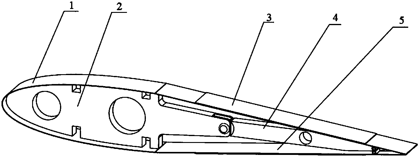 一种用压电纤维复合材料驱动的后缘变弯度机翼