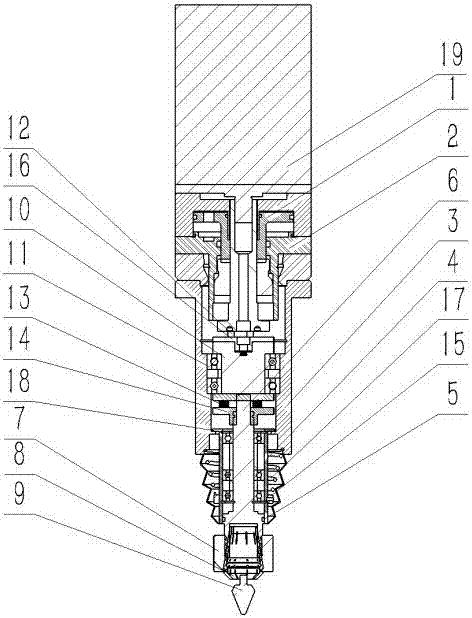 cn109015359a_一种用于去毛刺的径向浮动式快换打磨头主轴在审