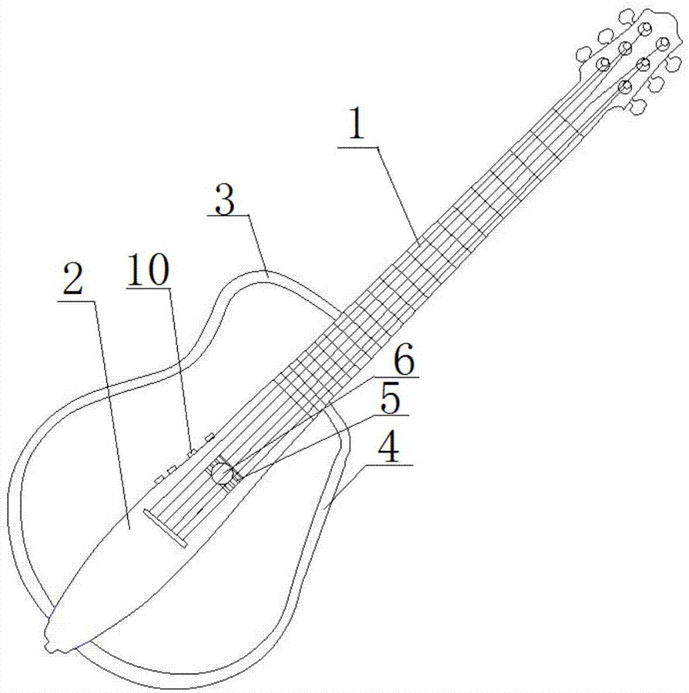 一种可收音录音的便携式静音吉他