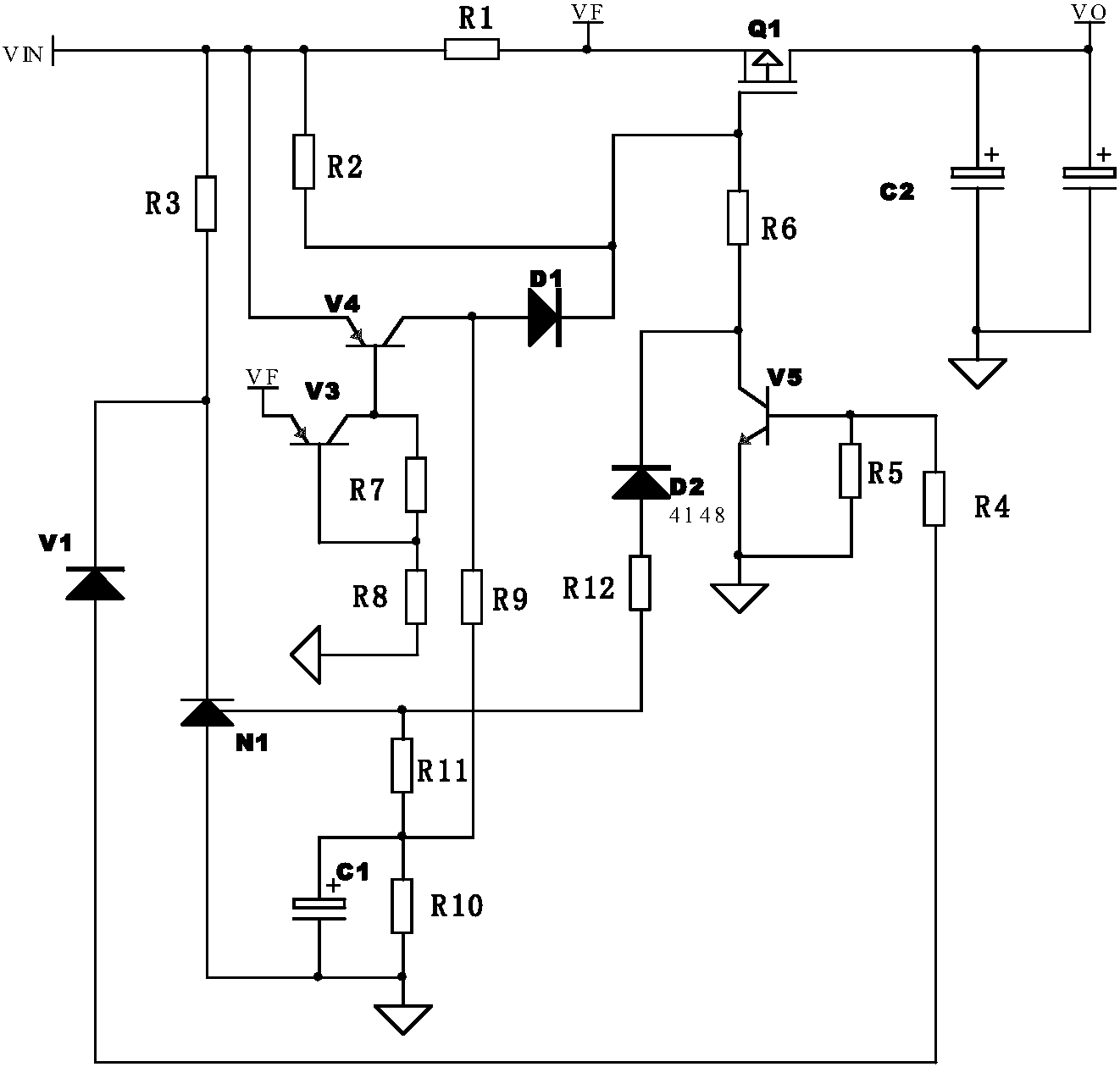 一种自恢复型过流保护电路