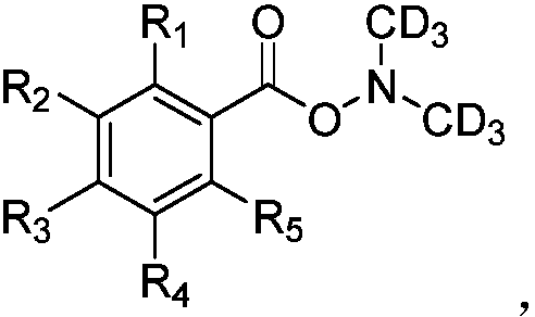 一種氘代二甲羥胺苯甲酸酯類化合物及其製備方法和應用