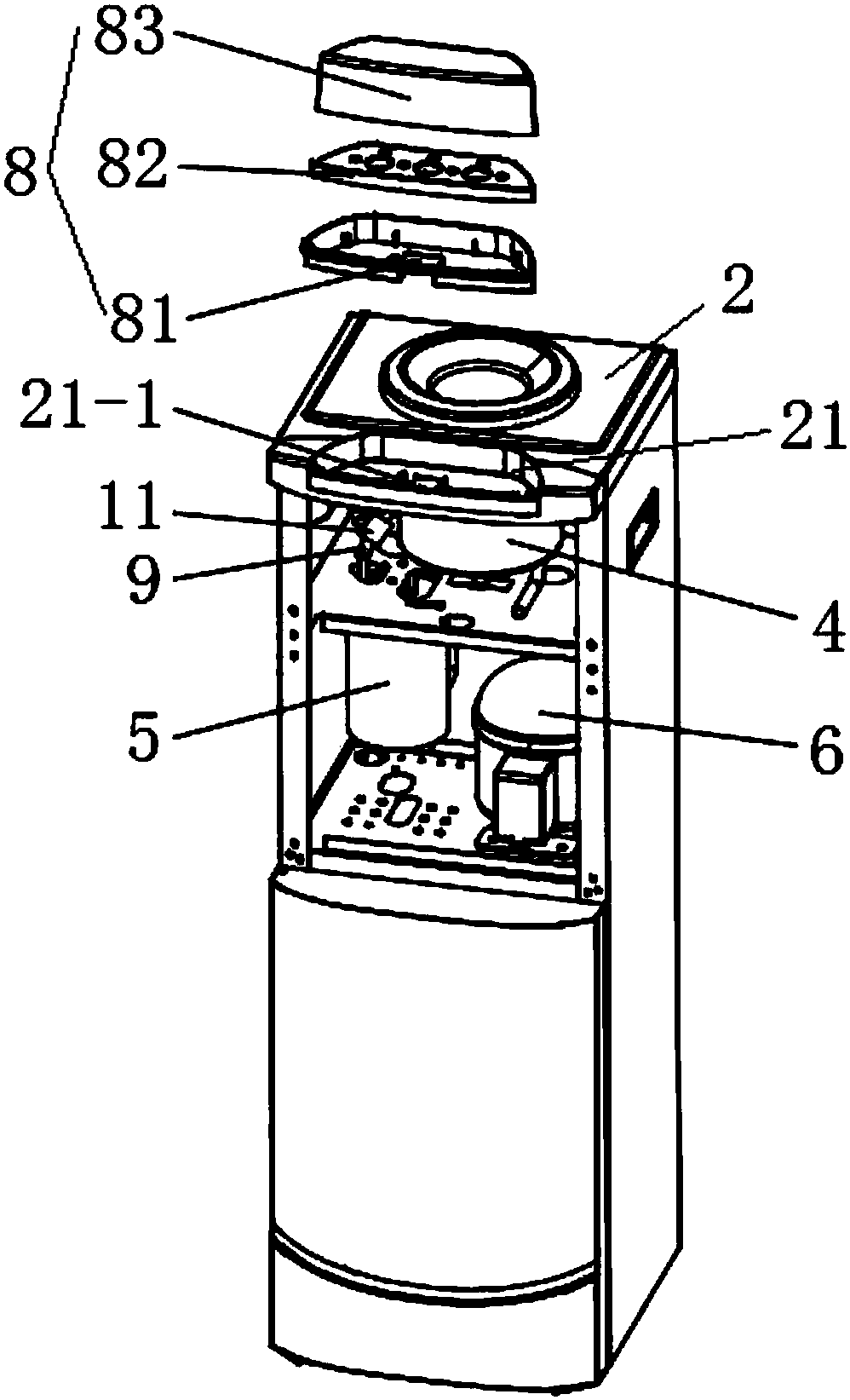 cn109363504a_一种带有蒸架装置的饮水机在审