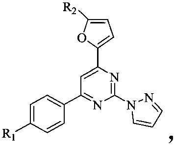 cn109400591a_4-(2-呋喃基)嘧啶类化合物及其制备方法和应用在审