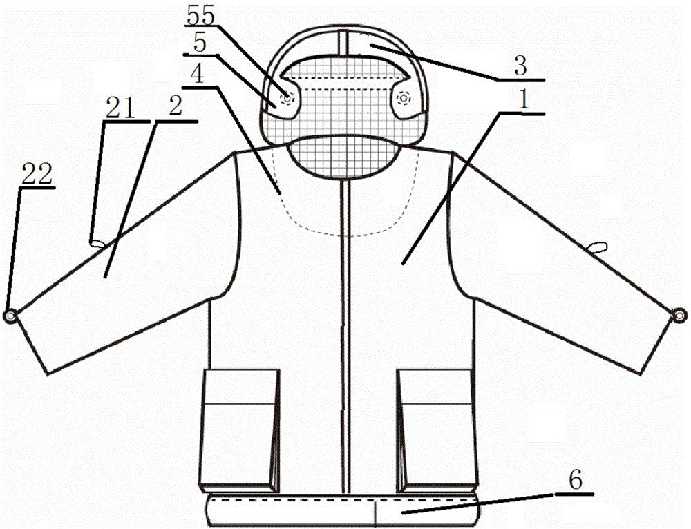 一种具有防余光功能的多功能衣服