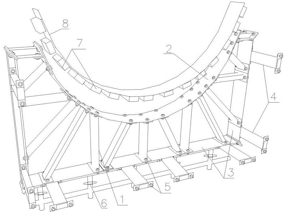 cn109653536a_一種大體積弧形混凝土鋼桁架支撐結構及其施工方法在審