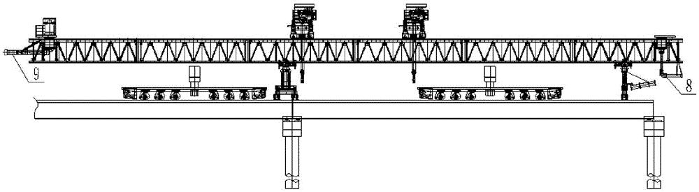 装配式钢混组合桥梁超大型架桥机快速转移方法及设备