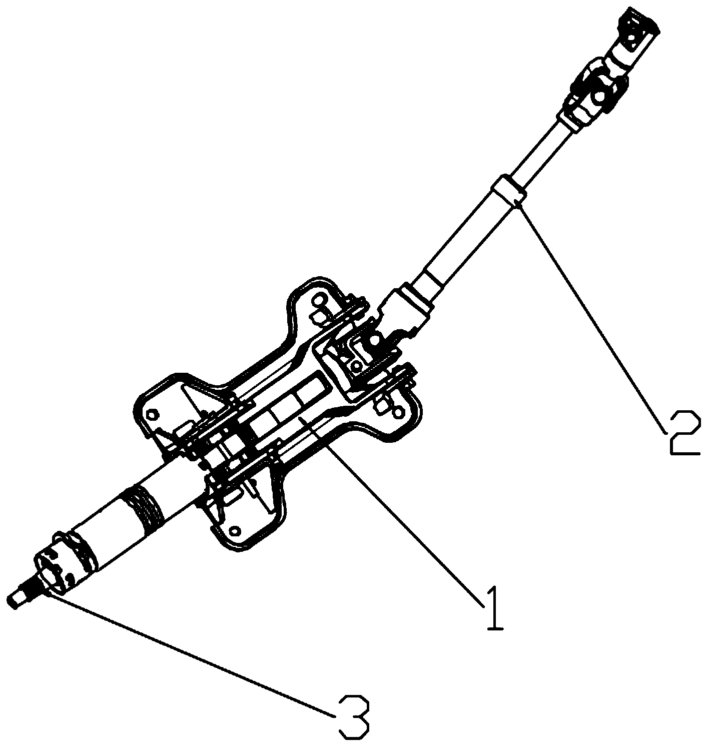 一种实现二级溃缩结构的转向管柱及其方法